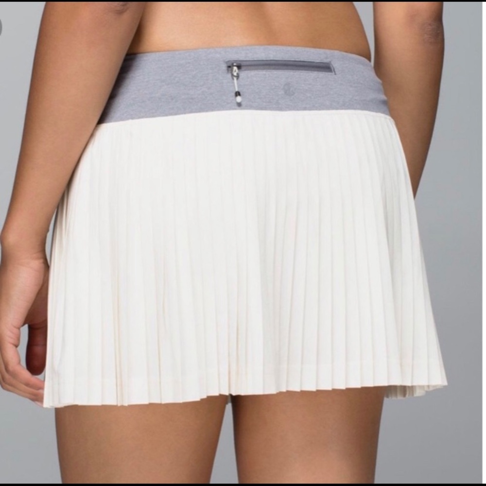 RARE Lululemon Pleat to Street White Tennis Skirt
